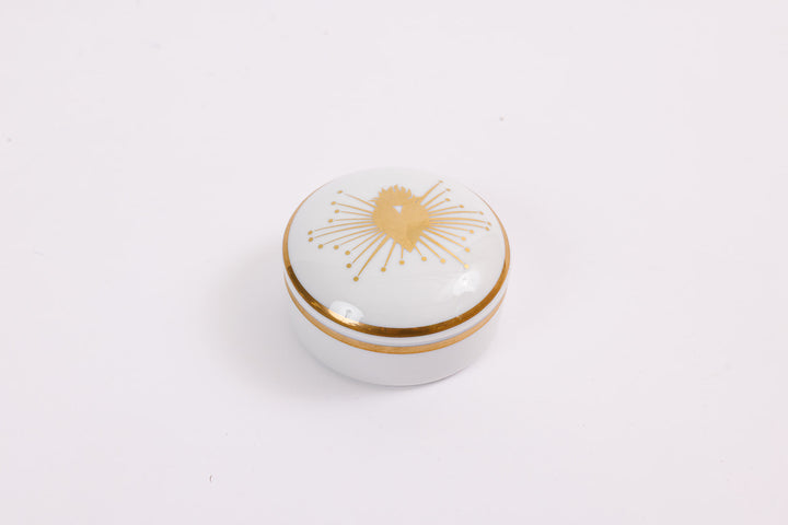 Square Small Giftware Round Box with Sacred Heart