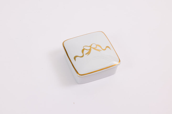 Square Small Giftware Square Box with Gold Bow