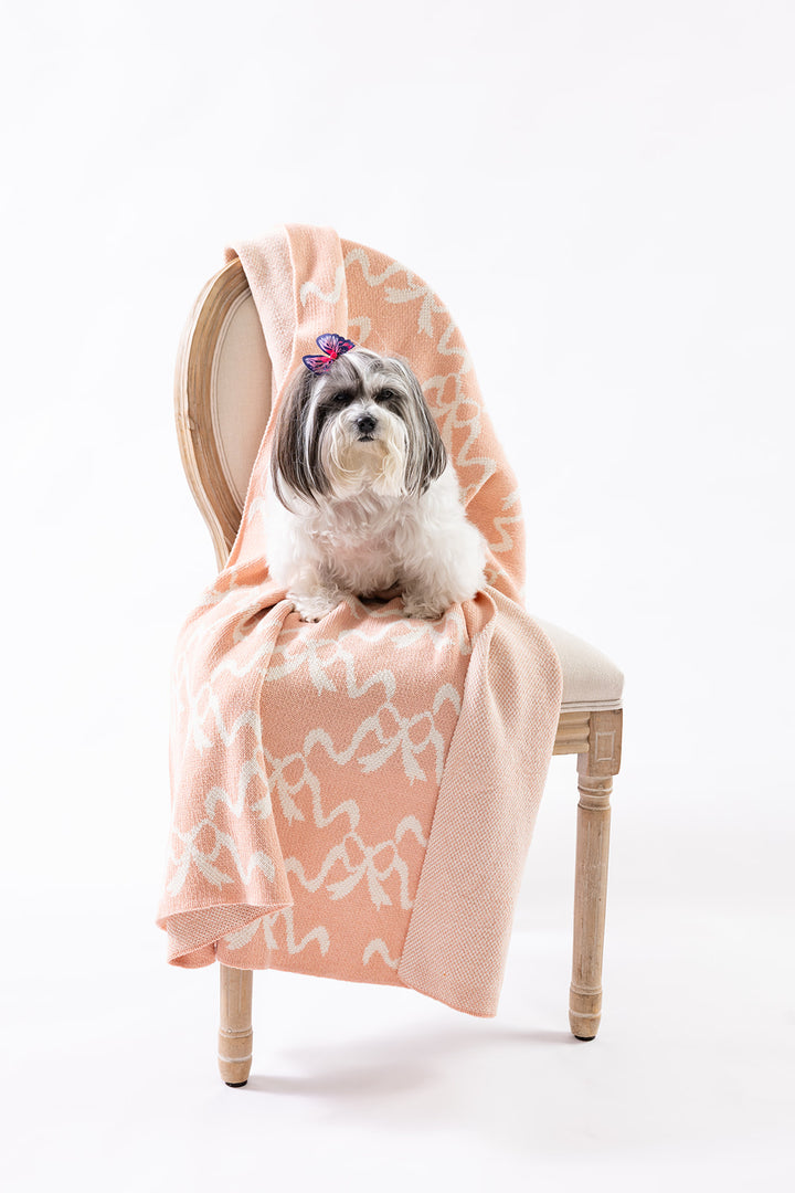 Clementine Grace in Blush Knit Blanket