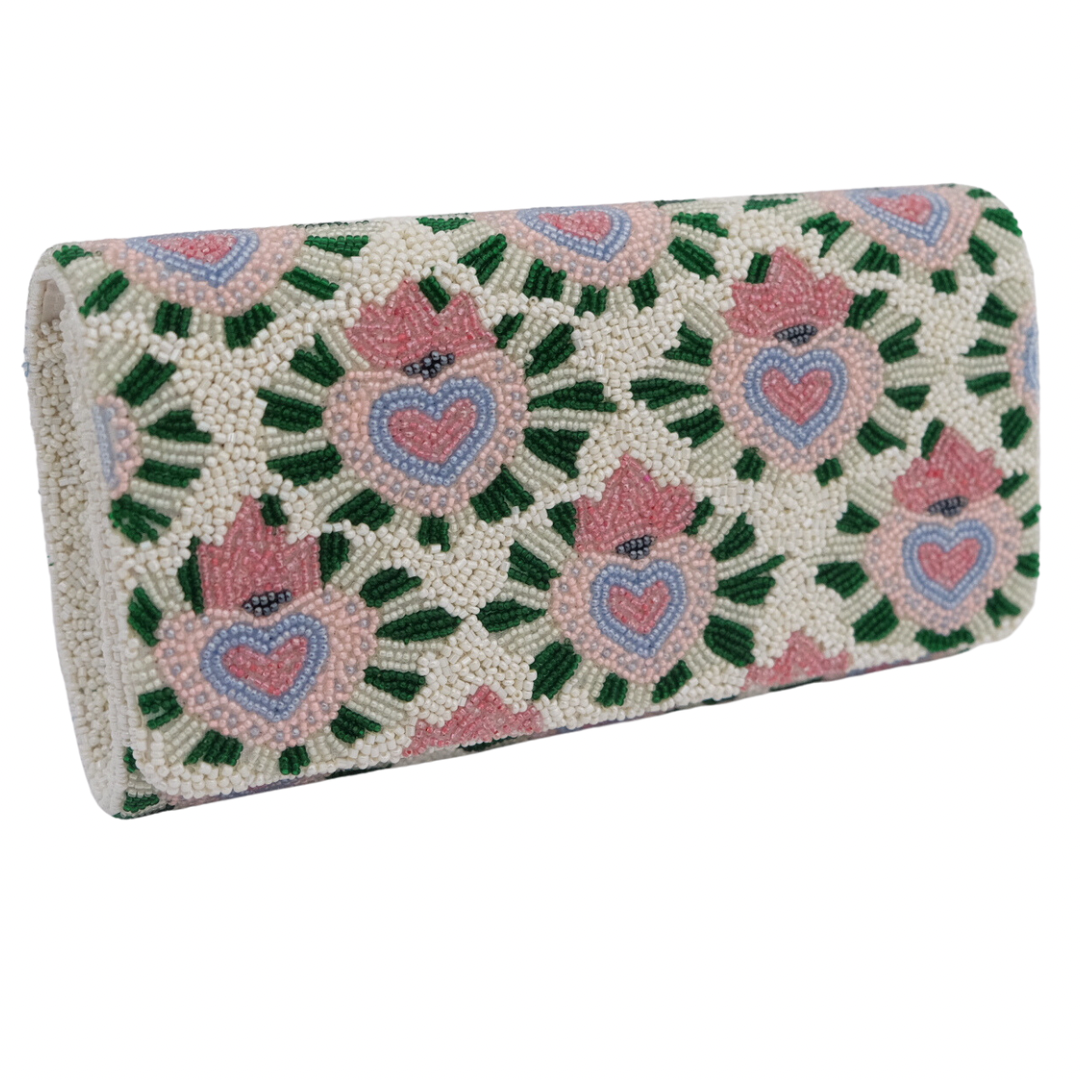 Sacred Heart Beaded Clutch