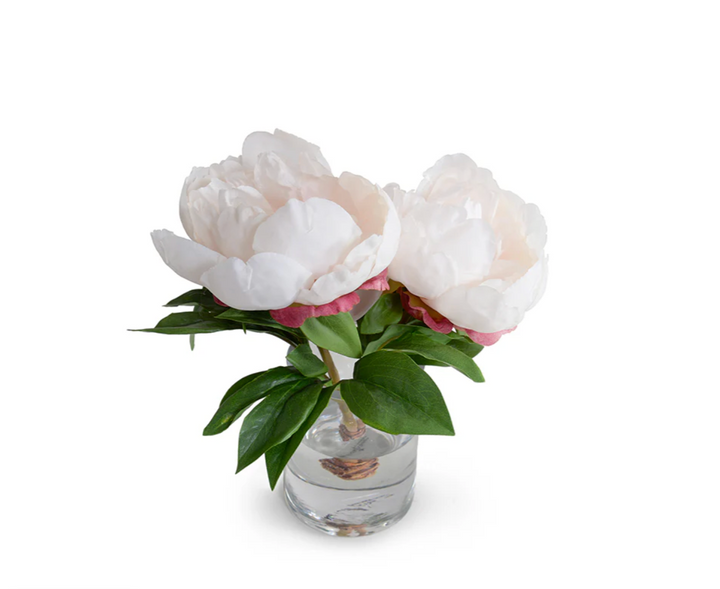 Forever Floral: Peony Cutting in Glass 9"H