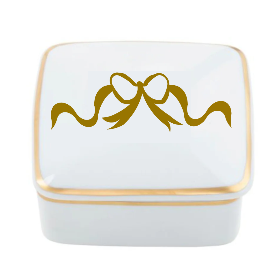 Square Small Giftware Square Box with Gold Bow
