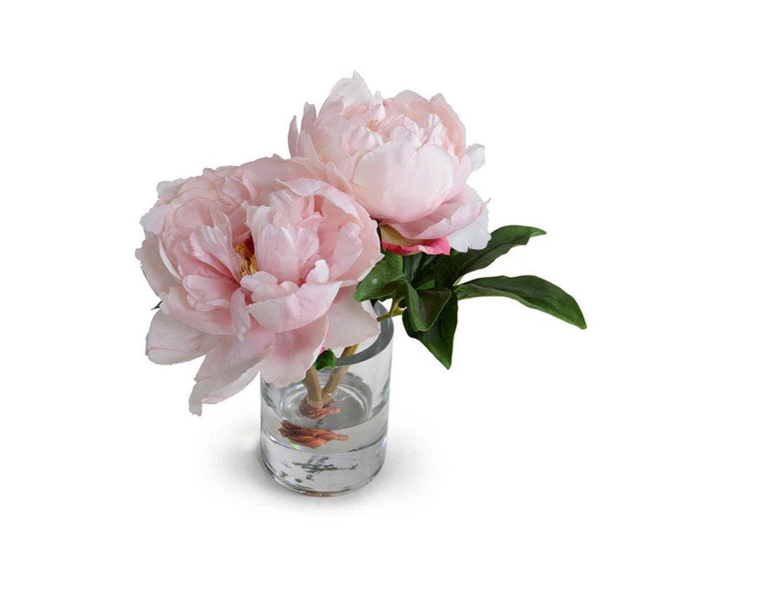 Forever Floral: Peony Cutting in Glass 9"H