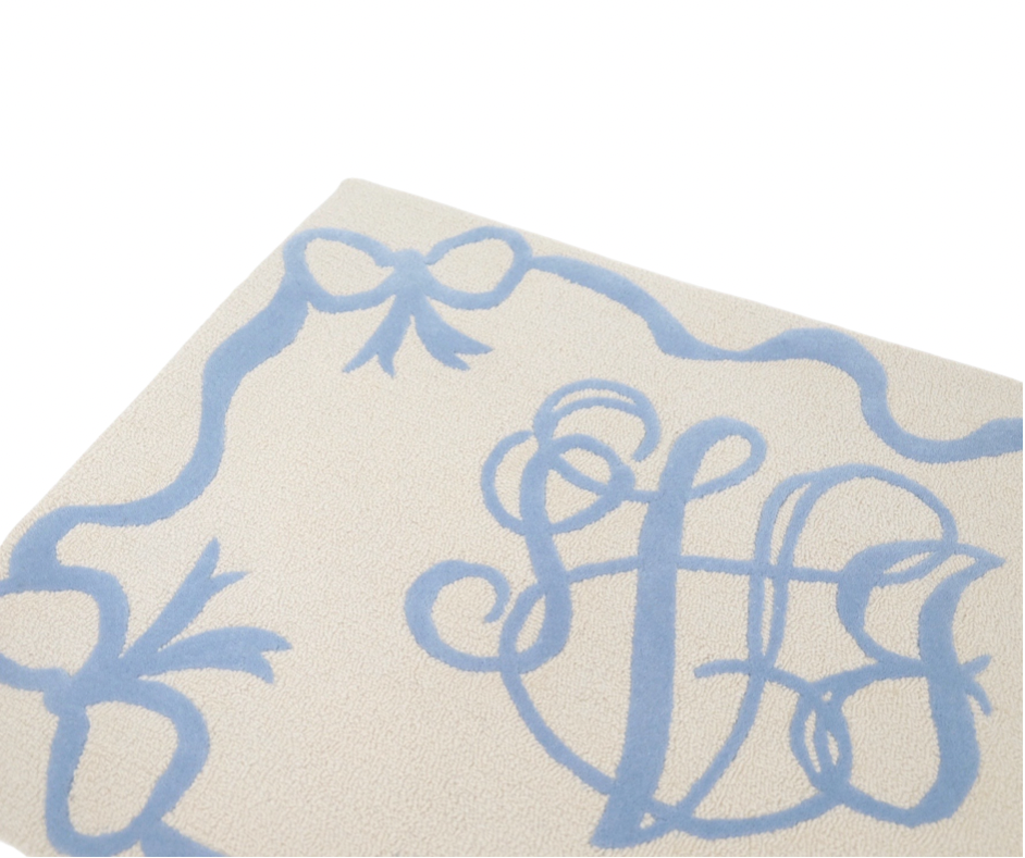 Blue and Cream Clementine Grace Bows