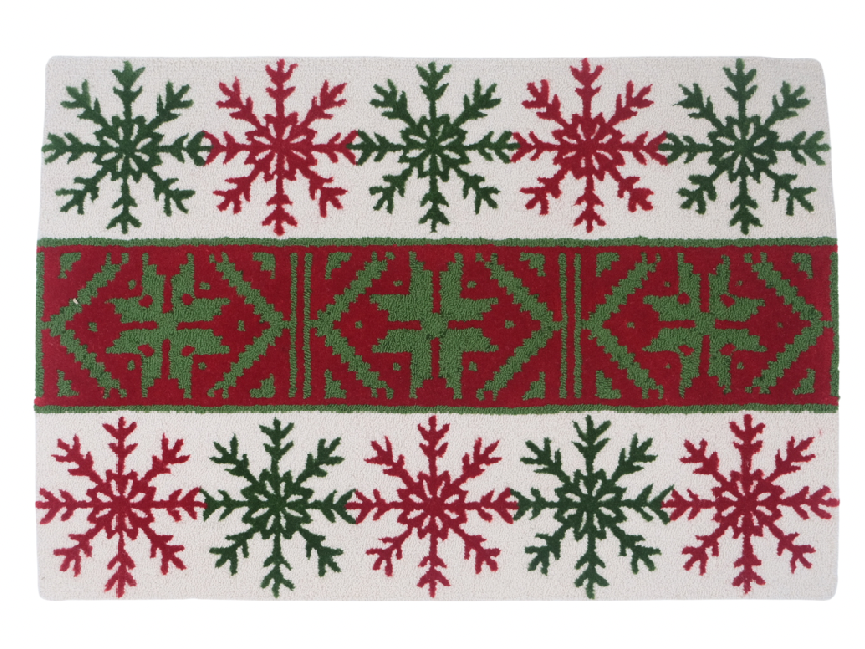 Fair Isles Red and Green - Add Your Monogram