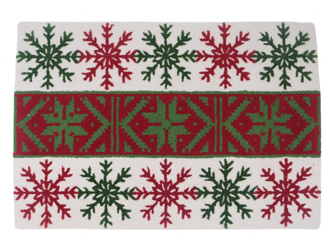Fair Isles Red and Green - Add Your Monogram