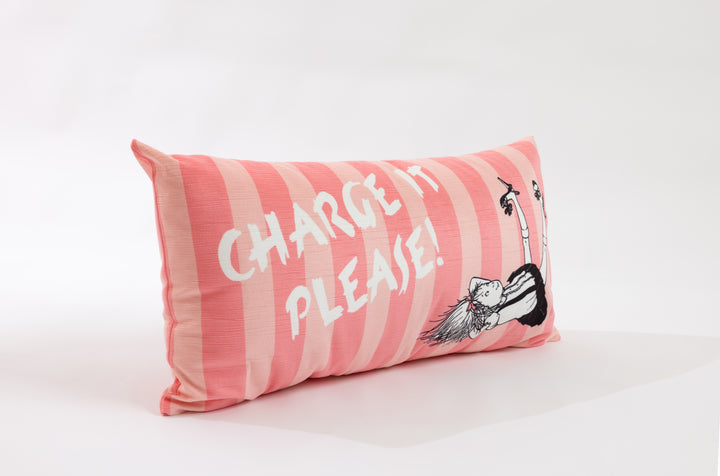 Ready to Ship! Charge It Please! Pillow in Medici, An Eloise Collection