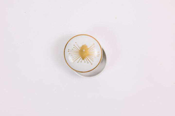 Square Small Giftware Round Box with Sacred Heart