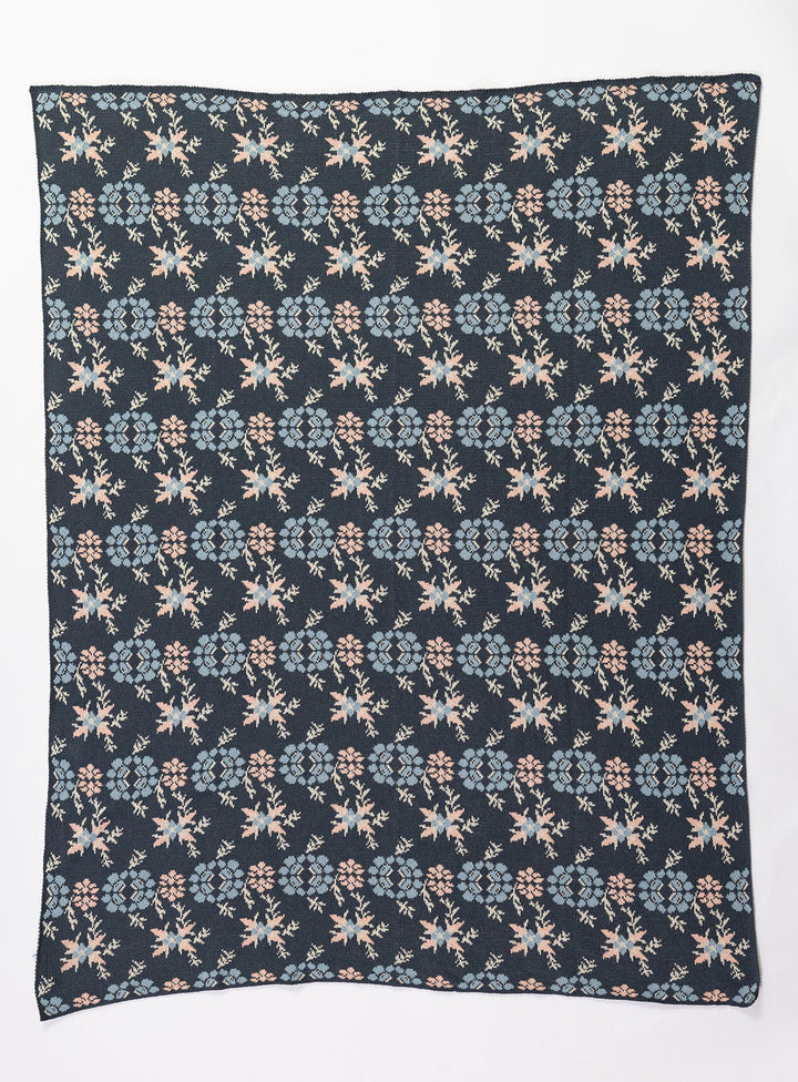Evelyn in Midnight Knit Blanket