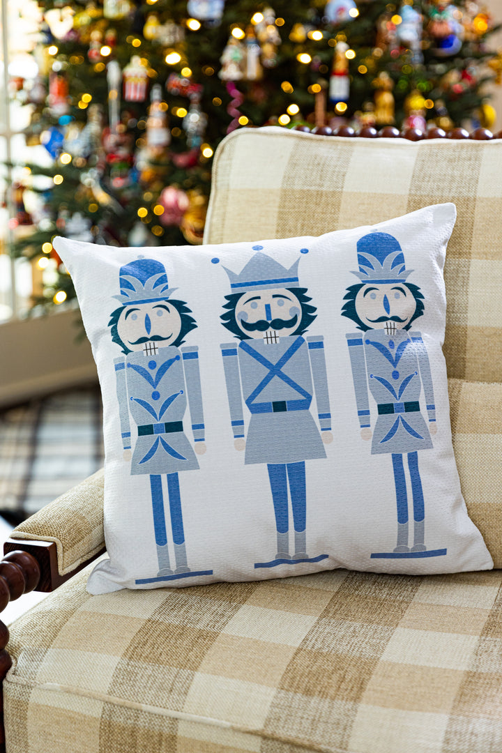 *Blue Nutcrackers On Linen - Ready to Ship!