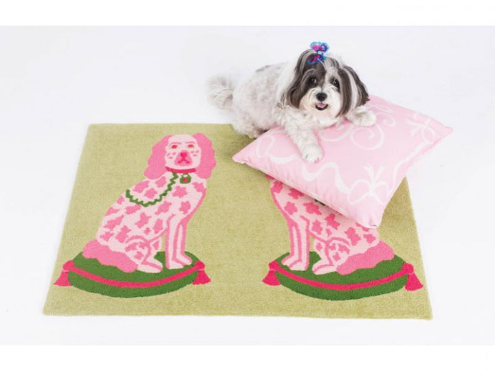 Willa Heart Pink and Green Dogs