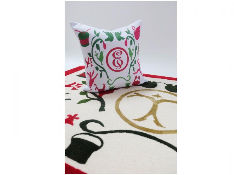 12 Day Of Christmas Red, Green, And Cream - Add Your Monogram