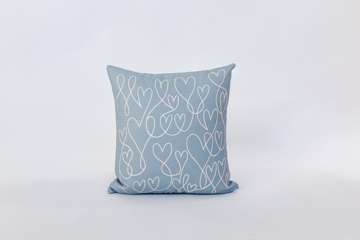 Blue and Cream on Linen - Love Moments by Juliann Lancon