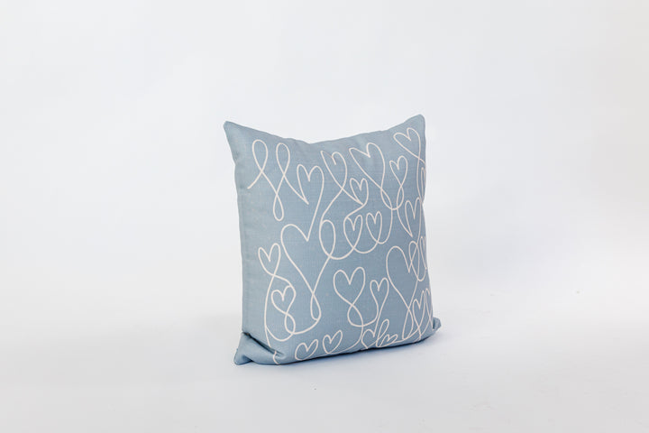 Blue and Cream on Linen - Love Moments by Juliann Lancon