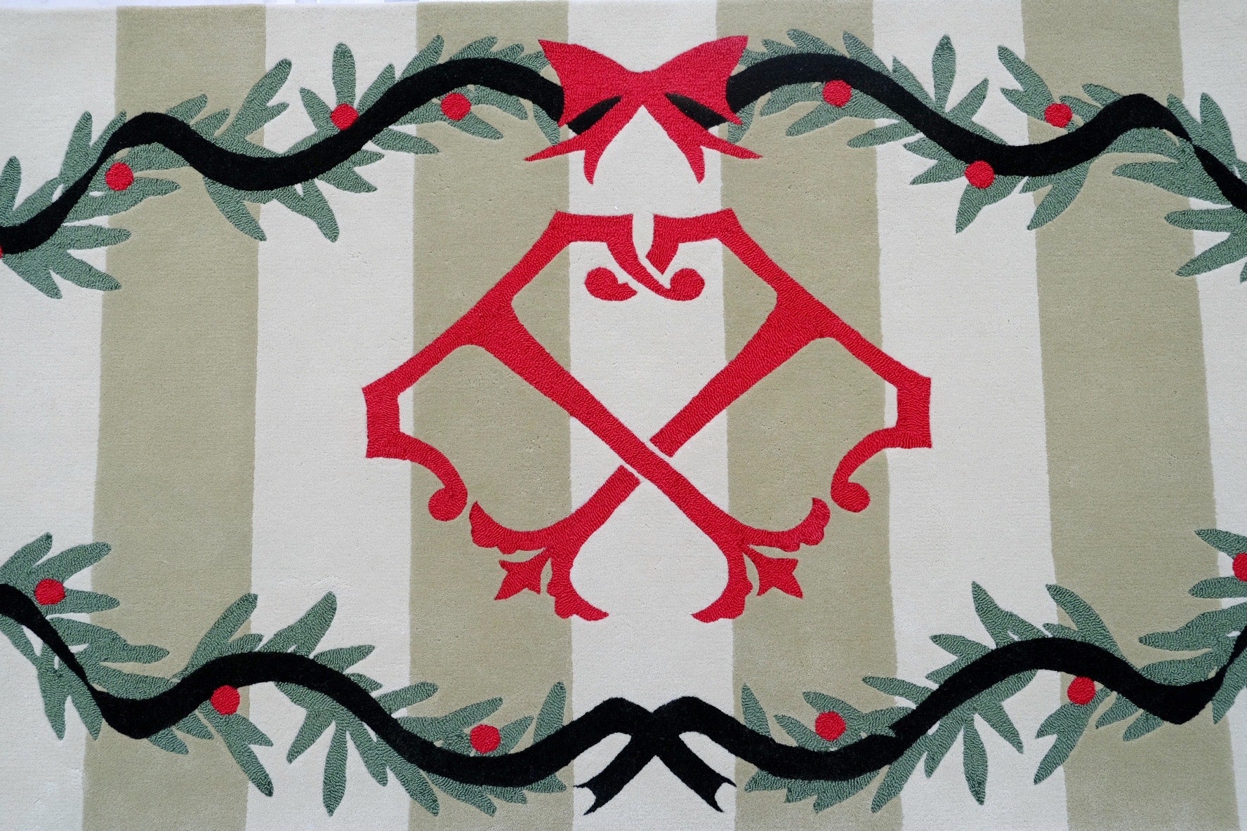 Deck the Halls in Classic Red & Green - Add Your Monogram