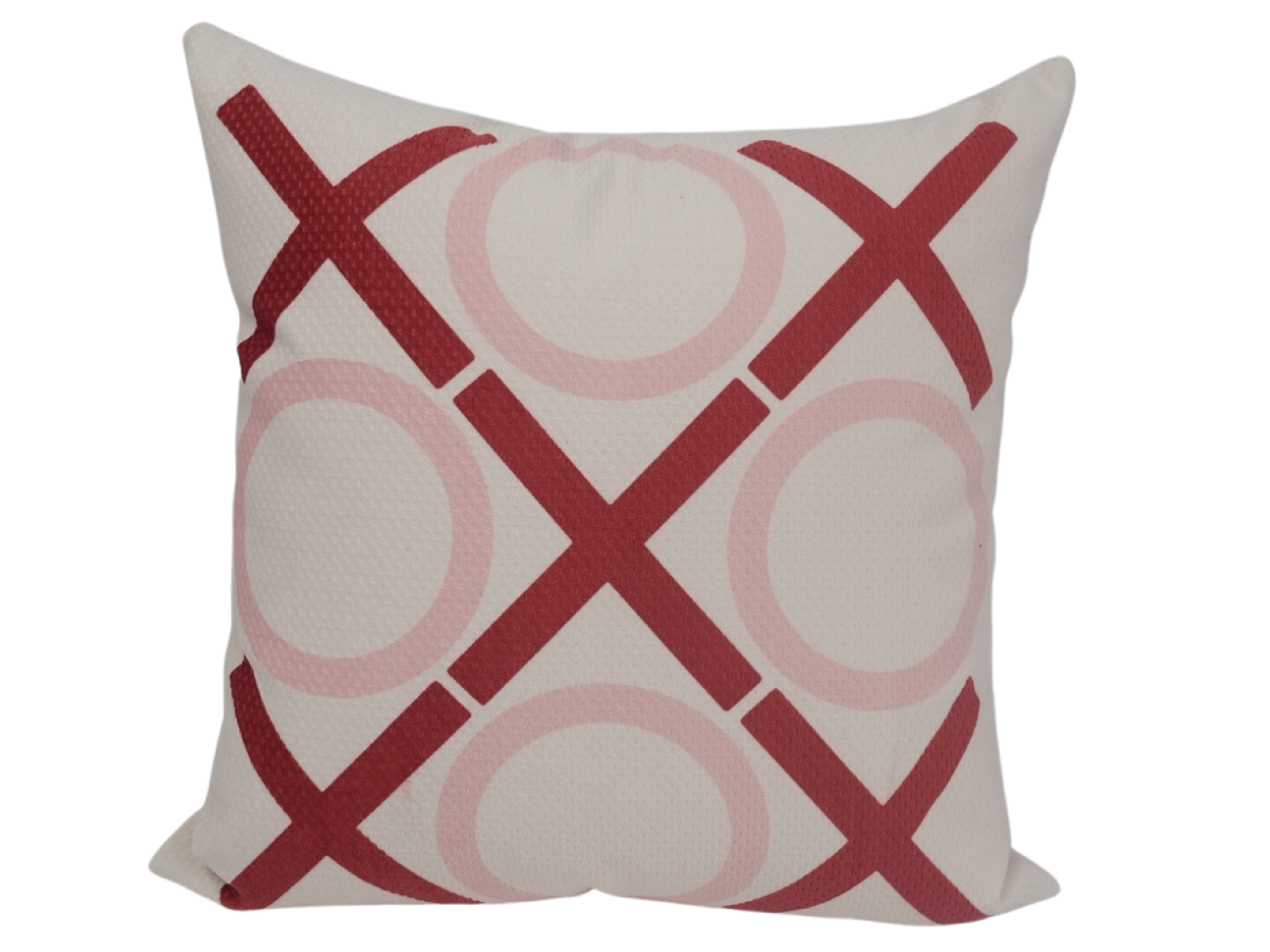 Dark Red And Pink XO Pillow