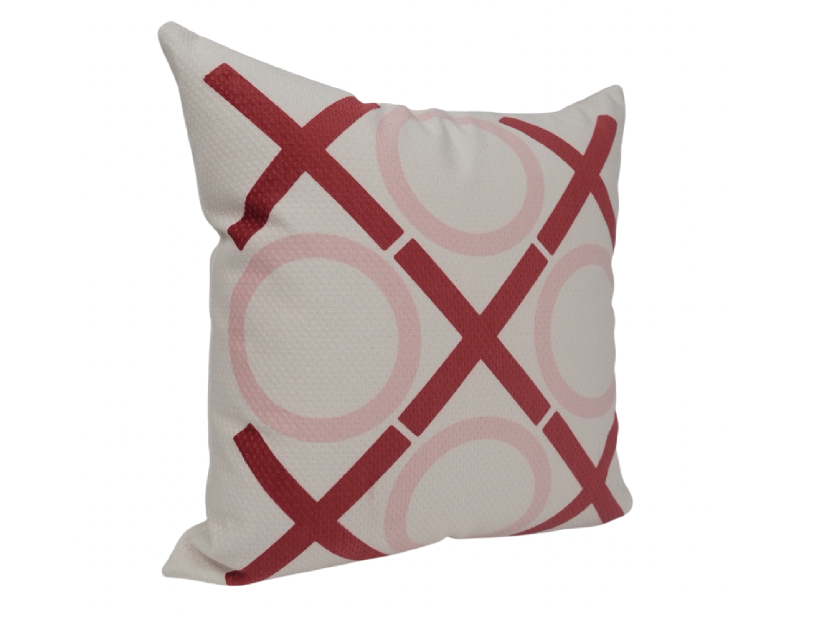 Dark Red And Pink XO Pillow